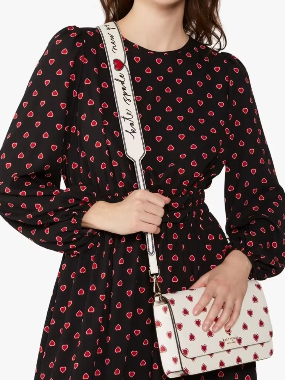 Kate Spade Limited Edition Heart Collection Adjustable Leather Bag Strap